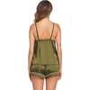 Ekouaer Pajamas for Women Set Silk Satin Pjs Sexy Lingerie Sleepwear(Army Green)