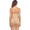 Ekouaer Pajamas for Women Set Silk Satin Pjs Sexy Lingerie Sleepwear(Beige)