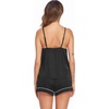Ekouaer Pajamas for Women Set Silk Satin Pjs Sexy Lingerie Sleepwear(Black)