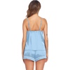Ekouaer Pajamas for Women Set Silk Satin Pjs Sexy Lingerie Sleepwear(Light Blue)