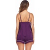 Ekouaer Pajamas for Women Set Silk Satin Pjs Sexy Lingerie Sleepwear(Purple)