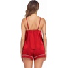 Ekouaer Pajamas for Women Set Silk Satin Pjs Sexy Lingerie Sleepwear(Red)