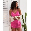 Ekouaer Pajamas for Women Set Silk Satin Pjs Sexy Lingerie Sleepwear(Rose)