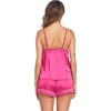 Ekouaer Pajamas for Women Set Silk Satin Pjs Sexy Lingerie Sleepwear(Rose)