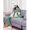 Ekouaer Pajamas for Women Set Soft Lounge Sets 2 Piece Pj Sets with Pockets(Green)