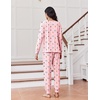 Ekouaer Pajamas for Women Set Soft Lounge Sets 2 Piece Pj Sets with Pockets(Pink Plaid Christmas)