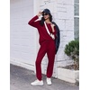 Ekouaer Pajamas for Women Set Soft Lounge Sets 2 Piece Pj Sets with Pockets(Red)