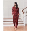 Ekouaer Pajamas for Women Set Soft Lounge Sets 2 Piece Pj Sets with Pockets(Red Plaid Bow)