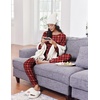 Ekouaer Pajamas for Women Set Soft Lounge Sets 2 Piece Pj Sets with Pockets(Red Plaid Bow)