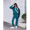 Ekouaer Pajamas for Women Set Soft Lounge Sets 2 Piece Pj Sets with Pockets(Teal)