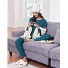 Ekouaer Pajamas for Women Set Soft Lounge Sets 2 Piece Pj Sets with Pockets(Teal)