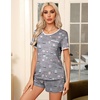 Ekouaer Pajamas for Womens Set 2 Piece Soft Sleepwear, Chest Pocket(Grey Coffee)