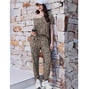Ekouaer Viscose from Bamboo Women’s Pajama Sets Super Soft Short Sleeve Button Top and Pants Pj Sleepwear Sets S-XXL(Brown Leopard)