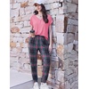 Ekouaer Viscose from Bamboo Women’s Pajama Sets Super Soft Short Sleeve Button Top and Pants Pj Sleepwear Sets S-XXL(Pink Plaid)