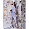Ekouaer Viscose from Bamboo Women’s Pajama Sets Super Soft Short Sleeve Button Top and Pants Pj Sleepwear Sets S-XXL(Purple Polka Dots)