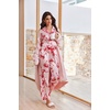 Ekouaer Women Classic Button Down Long Satin Pajamas Set Cute Bow Sleepwear(Bow Ties)