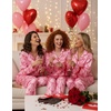 Ekouaer Women Classic Button Down Long Satin Pajamas Set Cute Bow Sleepwear(Pink Bow)