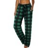 Ekouaer Womens Pajama Pants Lounge Pants Soft Drawstring Pj Bottoms(Black and Green Plaid)