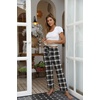 Ekouaer Womens Pajama Pants Lounge Pants Soft Drawstring Pj Bottoms(Black and Grey Plaid)