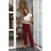 Ekouaer Womens Pajama Pants Lounge Pants Soft Drawstring Pj Bottoms(Black and Red Plaid)