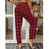 Ekouaer Womens Pajama Pants Lounge Pants Soft Drawstring Pj Bottoms(Black and Red Plaid)