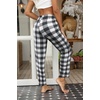 Ekouaer Womens Pajama Pants Lounge Pants Soft Drawstring Pj Bottoms(Black and White Plaid)