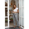 Ekouaer Womens Pajama Pants Lounge Pants Soft Drawstring Pj Bottoms(Black and White Plaid)