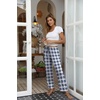 Ekouaer Womens Pajama Pants Lounge Pants Soft Drawstring Pj Bottoms(Blue Plaid)