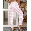 Ekouaer Womens Pajama Pants Lounge Pants Soft Drawstring Pj Bottoms(Light Pink and White Plaid)