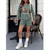 Ekouaer Women’s Pajama Sets Long Sleeve Top & Shorts Matching Lounge Set(Green Christmas)