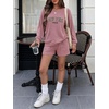 Ekouaer Women’s Pajama Sets Long Sleeve Top & Shorts Matching Lounge Set(Wine Red Ny)