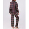 Ekouaer Womens Pajamas Set Button Down Long Sleeve Top & Pants Lounge Sets(B_black Plaid)