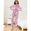 Ekouaer Womens Pajamas Set Button Down Long Sleeve Top & Pants Lounge Sets(Panting Rose)