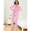 Ekouaer Womens Pajamas Set Button Down Long Sleeve Top & Pants Lounge Sets(Pink Cherry)
