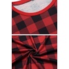 Ekouaer Womens Pajamas Sets Long Sleeve Tops with Jogger Pants(Red Big Plaid)