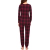 Ekouaer Womens Pajamas Sets Long Sleeve Tops with Jogger Pants(Red Black Plaid)