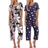 Navy Blue Flowers  Moon