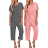 Pink Stripe  Grey