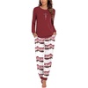 Wine Red Contrast Stripes