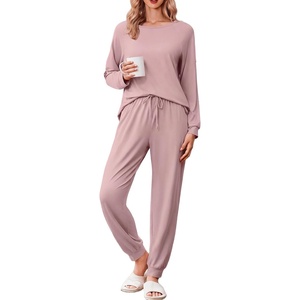 Ekouaer Pajamas for Women Set Soft Lounge Sets 2 Piece Pj Sets with Pockets(Dusty Rose)