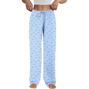 Ekouaer Womens Pajama Pants Lounge Pants Soft Drawstring Pj Bottoms(Blue Bowknots)