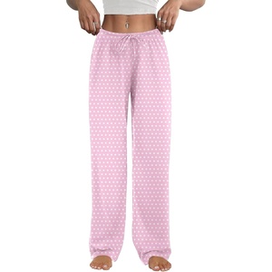 Ekouaer Womens Pajama Pants Lounge Pants Soft Drawstring Pj Bottoms(Pink Dot)