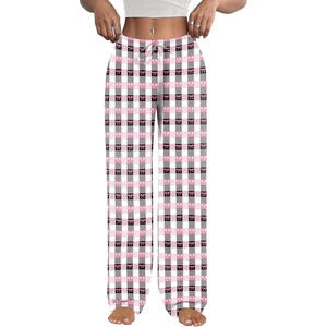 Ekouaer Womens Pajama Pants Lounge Pants Soft Drawstring Pj Bottoms(Plaid With Bow)