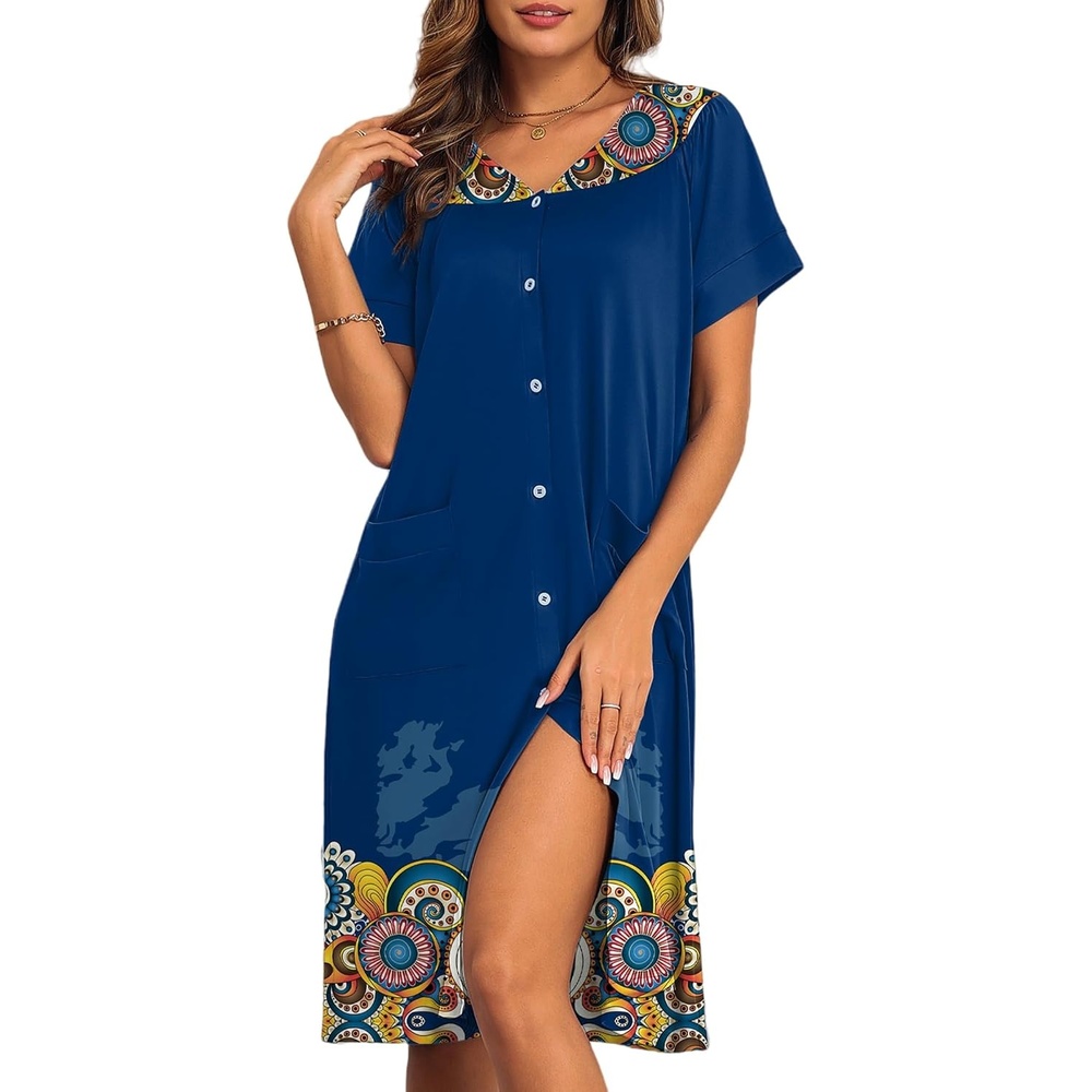 image:imageEkouaer House Dress for Women with Pockets Button Down Nightgowns Moo MoosMandola