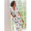 Ekouaer 2 Piece Satin Short Sleeve Pajamas Set Button Down Sleepwear(Blue Cat)