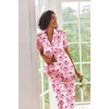 Ekouaer 2 Piece Satin Short Sleeve Pajamas Set Button Down Sleepwear(Heart-shaped Cake)