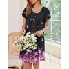 Ekouaer House Dress for Women with Pockets Short Sleeve Moo Moos Nightgowns(Cherry Blossoms Black)