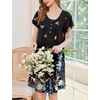 Ekouaer House Dress for Women with Pockets Short Sleeve Moo Moos Nightgowns(Colorful Butterfly Black)