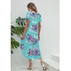 Ekouaer Long Nightgowns for Women V Neck Moo Moos House Dress with Pockets(Flower Blue)