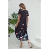 Ekouaer Long Nightgowns for Women V Neck Moo Moos House Dress with Pockets(Flower Butterfly)